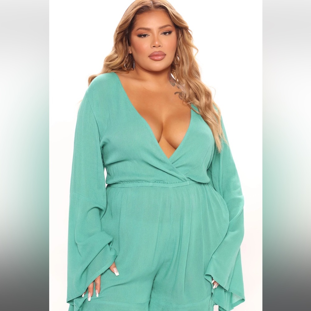 Beachy Summers Romper - Green